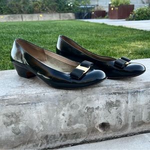 Salvatore Ferragamo Black Bow heels